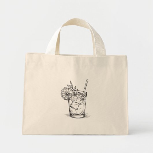 Cocktail  mini tote bag (Voorkant)