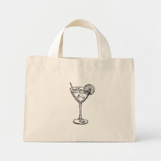 Cocktail  mini tote bag (Voorkant)