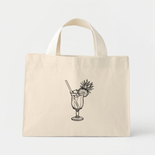 Cocktail  mini tote bag (Voorkant)