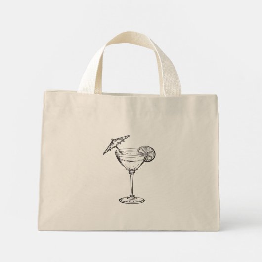 Cocktail  mini tote bag (Achterkant)