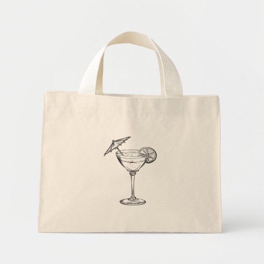 Cocktail  mini tote bag (Voorkant)