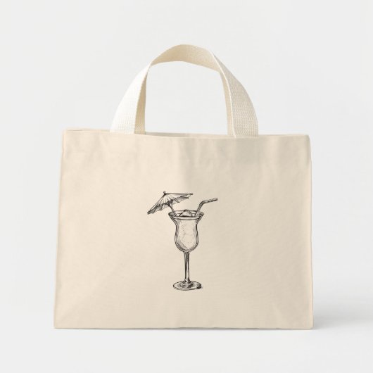 Cocktail  mini tote bag (Voorkant)
