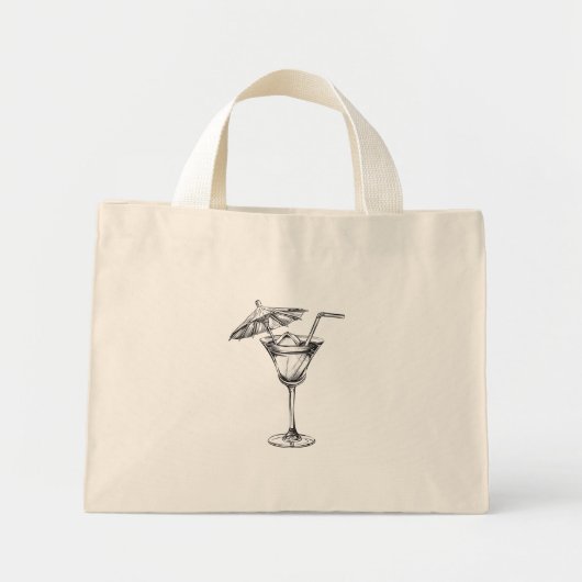 Cocktail  mini tote bag (Voorkant)