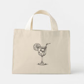 Cocktail  mini tote bag (Achterkant)