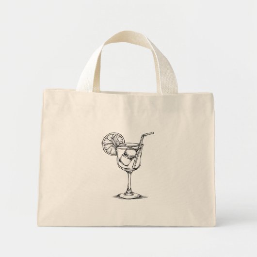 Cocktail  mini tote bag (Voorkant)