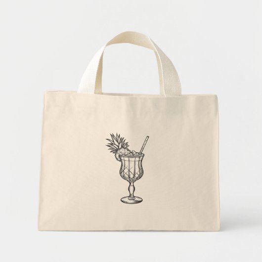 Cocktail  mini tote bag (Voorkant)