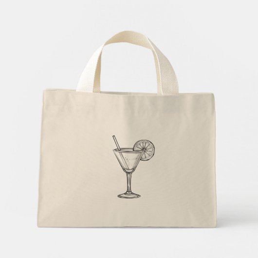 Cocktail  mini tote bag (Achterkant)