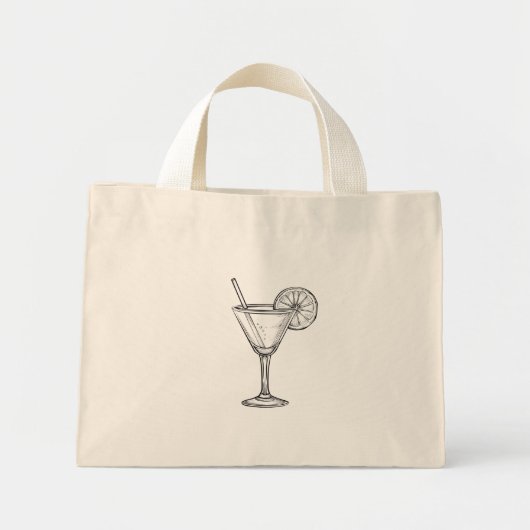 Cocktail  mini tote bag (Voorkant)