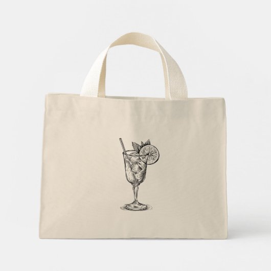 Cocktail  mini tote bag (Achterkant)