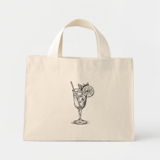 Cocktail  mini tote bag (Voorkant)