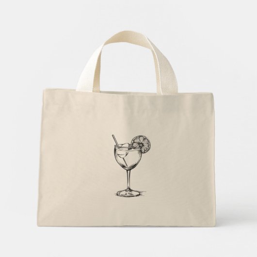 Cocktail mini tote bag (Achterkant)
