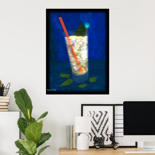 Cocktail: Mint Julep Poster (Thuiskantoor)
