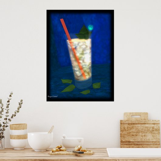 Cocktail: Mint Julep Poster (Keuken)
