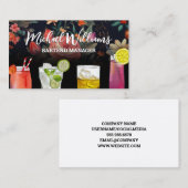 Cocktail Mix Drankjes | Bloemige Achtergrond Visitekaartje (Voorkant / Achterkant)