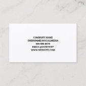 Cocktail Mix Drankjes | Bloemige Achtergrond Visitekaartje (Achterkant)