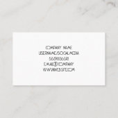 Cocktail Mix Drinken | Mixologie | Staaf Visitekaartje (Achterkant)