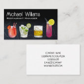 Cocktail Mix Drinken | Mixologie | Staaf Visitekaartje (Voorkant / Achterkant)