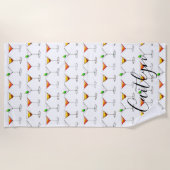 Cocktail Mixed Drink Martini Manhattan Cosmo Glass Strandlaken (Voorkant)