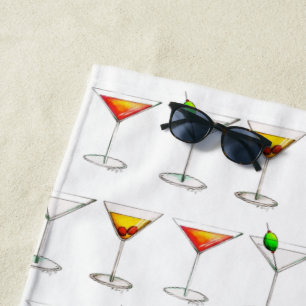 Cocktail Mixed Drink Martini Manhattan Cosmo Glass Strandlaken