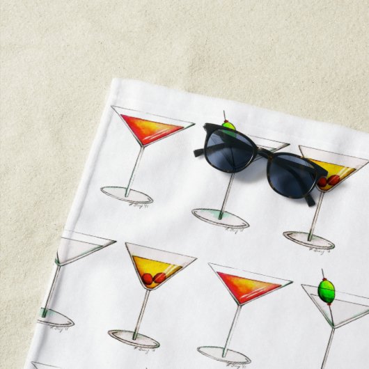 Cocktail Mixed Drink Martini Manhattan Cosmo Glass Strandlaken (In situ)