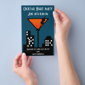 Cocktail Nacht Party Uitnodiging Flyer (Hand)