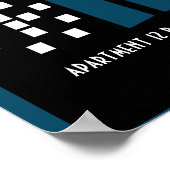 Cocktail Nacht Party Uitnodiging Poster (Hoek)