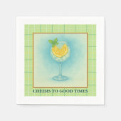 Cocktail Napkin | Gin & Lemon Summer Entertaining Servet (Voorkant)