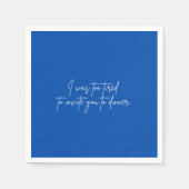 Cocktail napkin grappig blauw script servet (Voorkant)