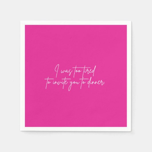 Cocktail napkin grappig roze feest servet (Voorkant)