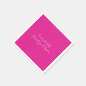 Cocktail napkin grappig roze feest servet (Hoek)