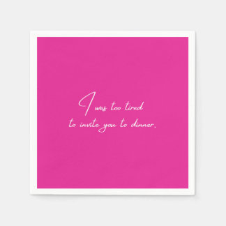 Cocktail napkin grappig roze feest servet