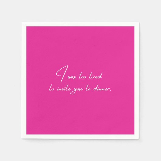 Cocktail napkin grappig roze feest servet (Voorkant)