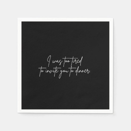 Cocktail napkin grappig zwart-party script servet (Voorkant)