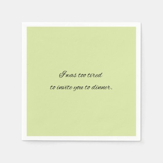 Cocktail napkin grappige limoengroene partij servet (Voorkant)