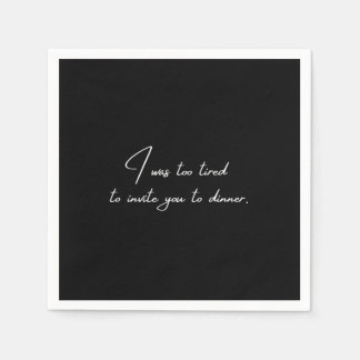 Cocktail napkin grappige zwarte partij servet