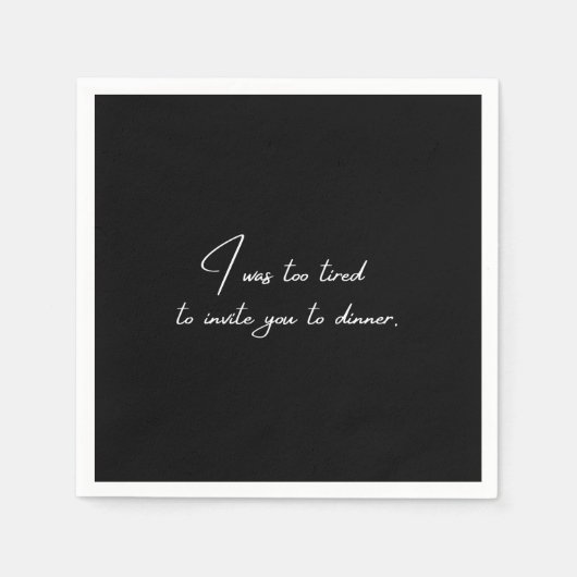 Cocktail napkin grappige zwarte partij servet (Voorkant)