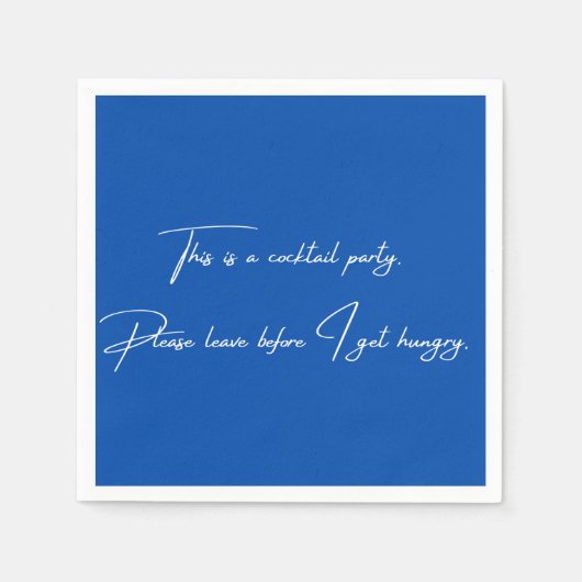 Cocktail napkin grappige zwarte partij servet (Voorkant)
