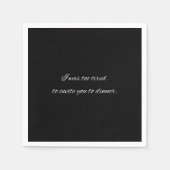 Cocktail napkin grappige zwarte partij servet (Voorkant)