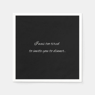 Cocktail napkin grappige zwarte partij servet