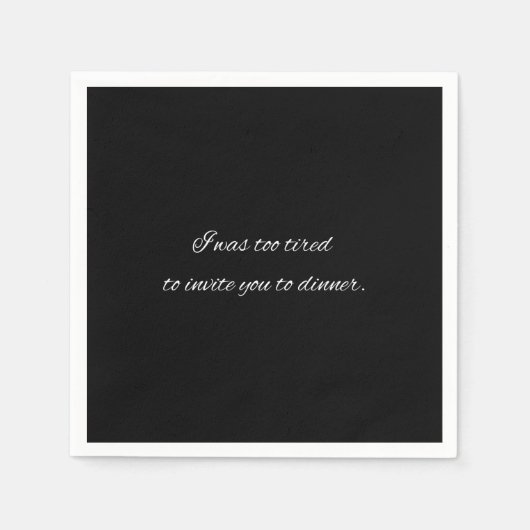 Cocktail napkin grappige zwarte partij servet (Voorkant)