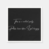 Cocktail napkin grappige zwarte partij servet (Voorkant)