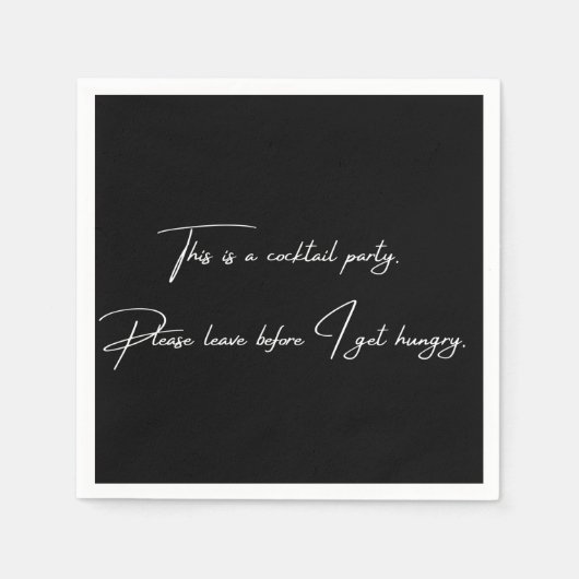 Cocktail napkin grappige zwarte partij servet (Voorkant)
