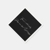 Cocktail napkin grappige zwarte partij servet (Hoek)