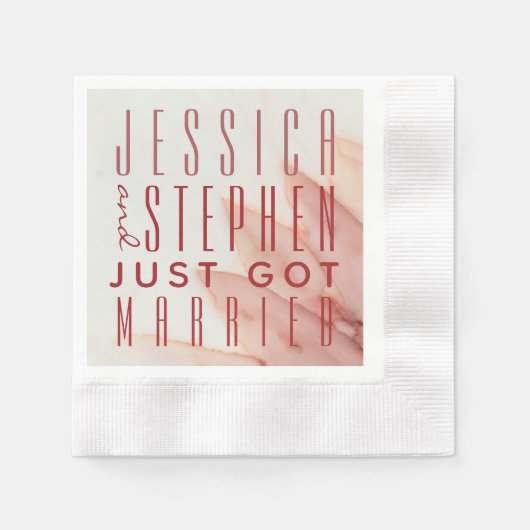 Cocktail Napkin — Lovely in Pink and Lavenders Servet (Voorkant)