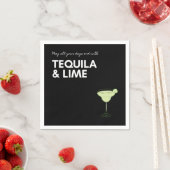 Cocktail napkin margarita grappige zwarte partij servet (Insitu)