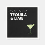 Cocktail napkin margarita grappige zwarte partij servet (Voorkant)