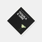 Cocktail napkin margarita grappige zwarte partij servet (Hoek)