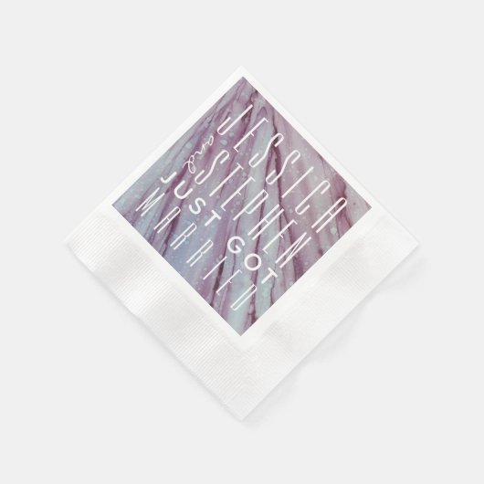 Cocktail Napkin Turquoise en Lavenders Servet (Hoek)