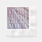 Cocktail Napkin Turquoise en Lavenders Servet (Voorkant)