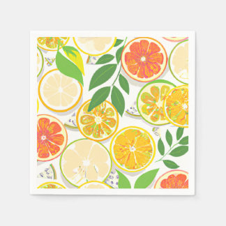 Cocktail Napkins - Boho Citrus Slices Servet